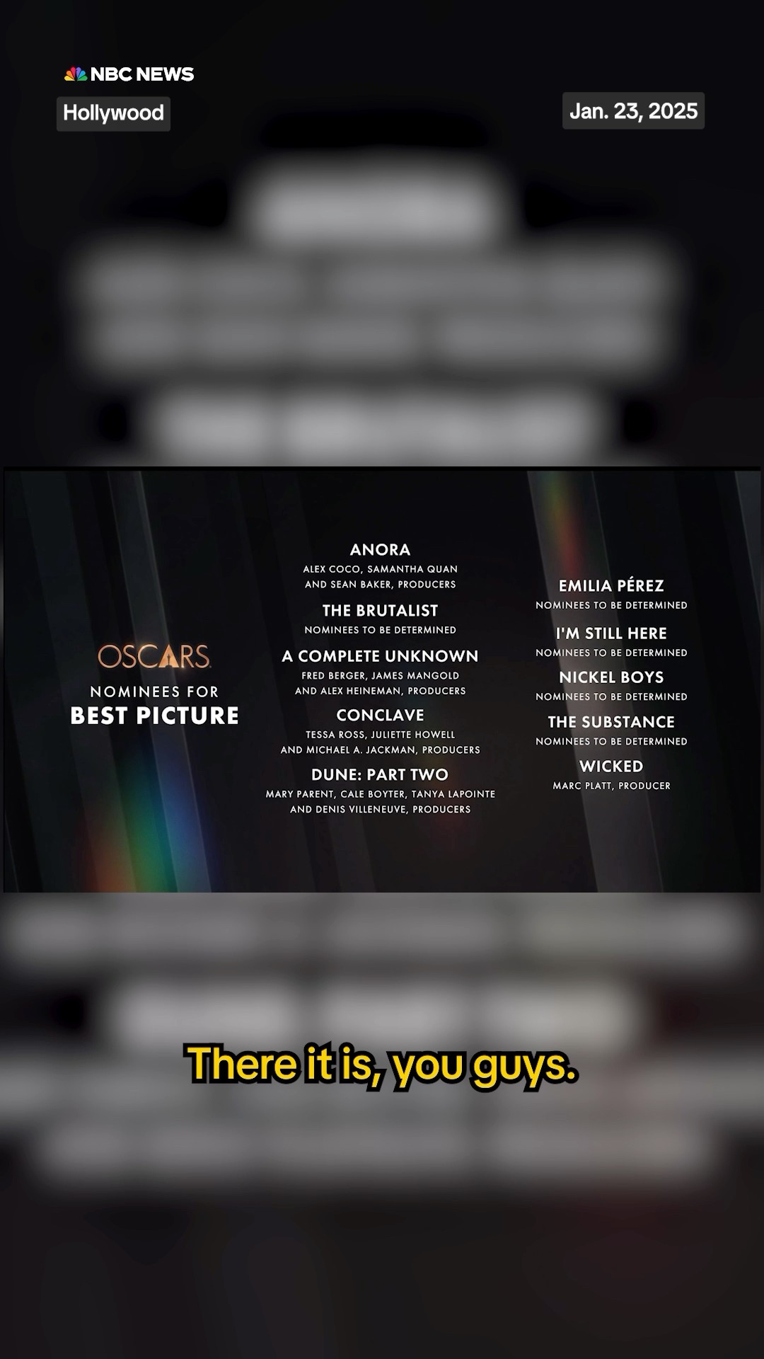 Anora, Conclave and Wicked are among the movies nominated for Best Picture at the 2025 Oscars.