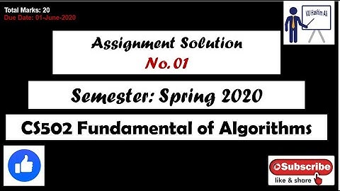CS502 Assignment 1 Solution Spring 2020 | Vu Hashim Ali