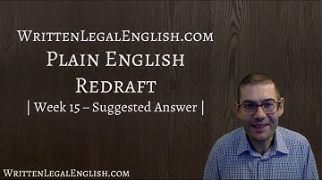 How to write plain language 15 - Suggested answers