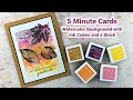 Watercolor Background with Ink Cubes and a Block - 5 Minutes Cards