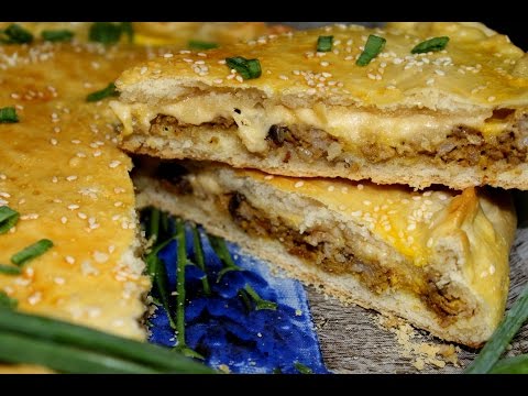 Видео рецепт Пирог с мясом и грибами