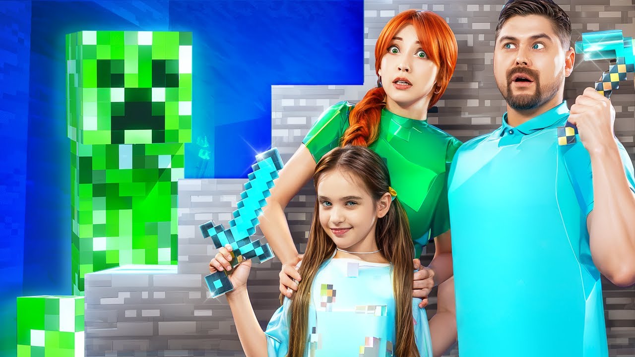 Adoptovala mě Minecraftová rodina! Rodičovské vychytávky! Minecraft film v reálném životě