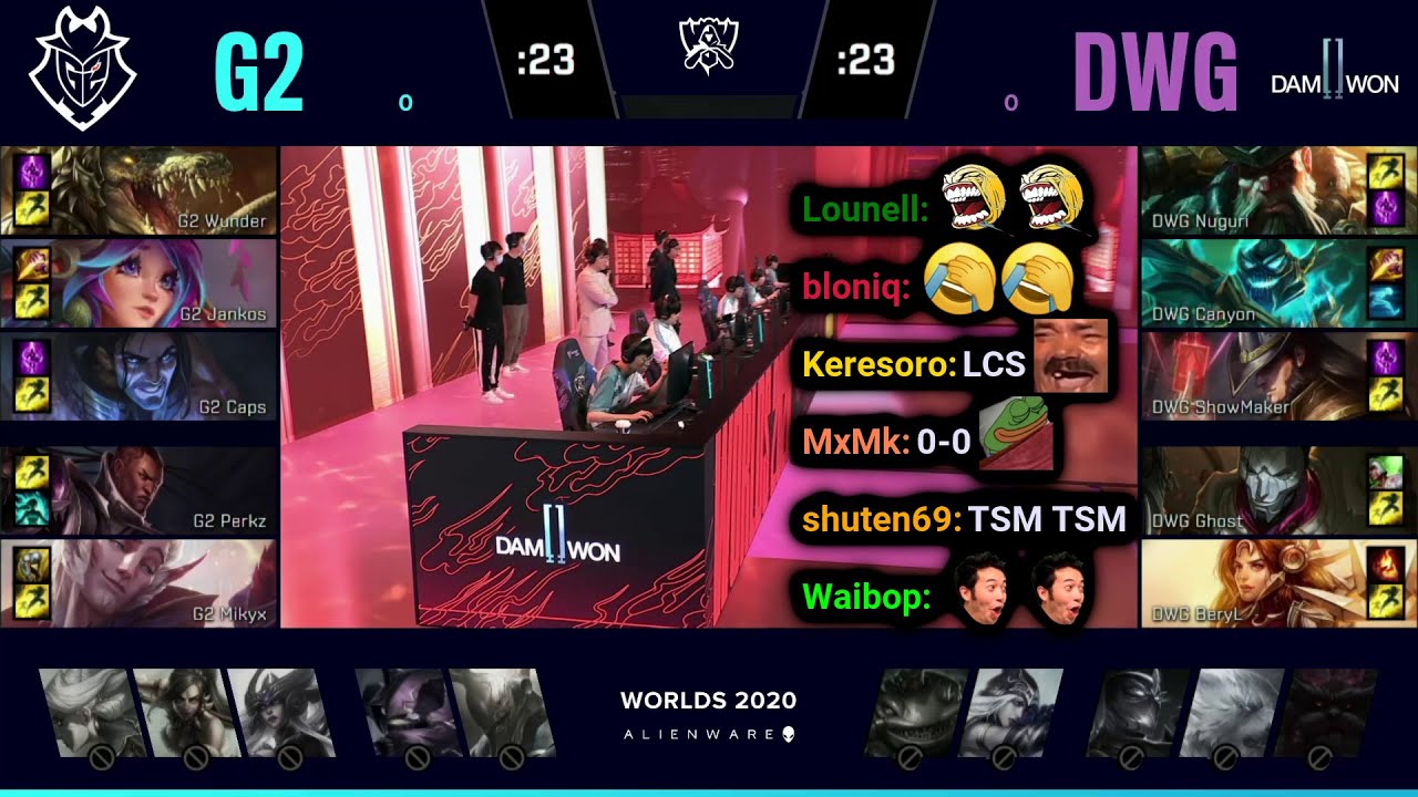 G2 vs DWG - Game 1 | 2020 Worlds Semifinals | Twitch VOD with Chat