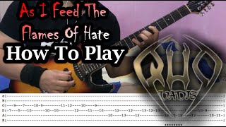 QUO VADIS - As I Feed The Flames Of Hate - GUITAR LESSON WITH TABS