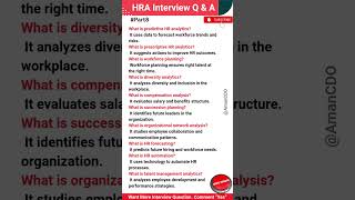 HR Analytics Top 10 Viral Advanced HR Analytics Interview Questions &amp; Answers