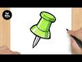 #994 How to Draw a Push Pin - Easy Drawing Tutorial
