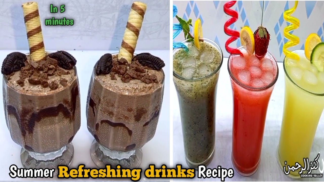 4 Refreshing Drinks Healthy | Summer Drinks | Summer Recipes | Healthy ...