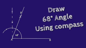 How to draw 68 degree angle using compass.Construct 68 degree angle.shsirclasses.