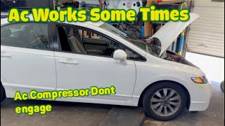 Honda Civic AC COMPRESSOR dont engage   /     NO AC
