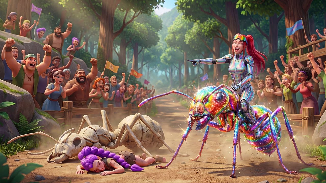 RUMI Gets Giant Ant Racing Championship - KPOP Demon Hunters - YouTube