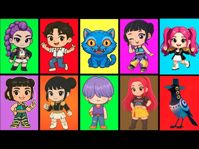 LEARN THE COLORS WITH THE KPOP WARRIORS #kidslearning #youtubekids