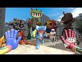 All Monsters from Poppy Playtime 4 in the city chasing AT FIRE In Garry's Mod