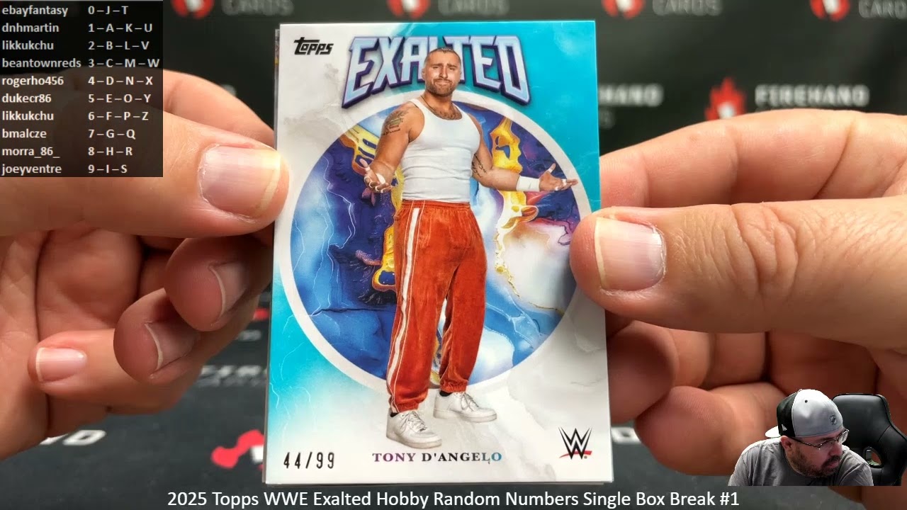 4/1/2026 2025 Topps WWE Exalted Hobby Random Numbers Single Box Break #1
