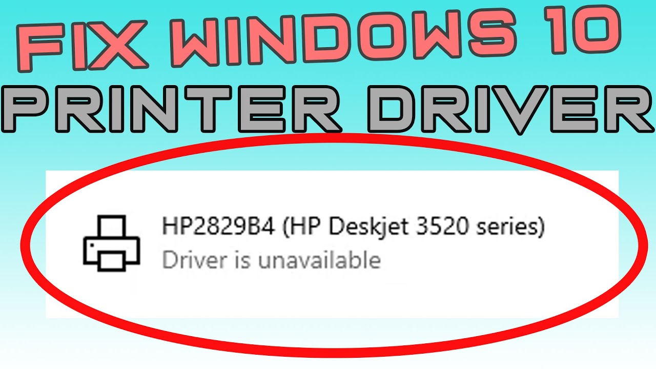 HP Deskjet 3520 - FIX Driver is Unavailable - Windows -