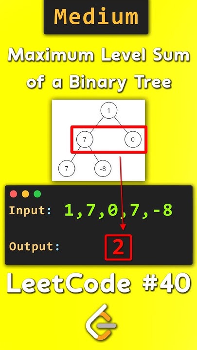 Maximum Level Sum of a Binary Tree Çözümü - LeetCode - YouTube