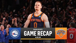 2024 NBA Playoffs: Knicks STUN Sixers In Final Seconds To Take 2-0 Series Lead I CBS Sports