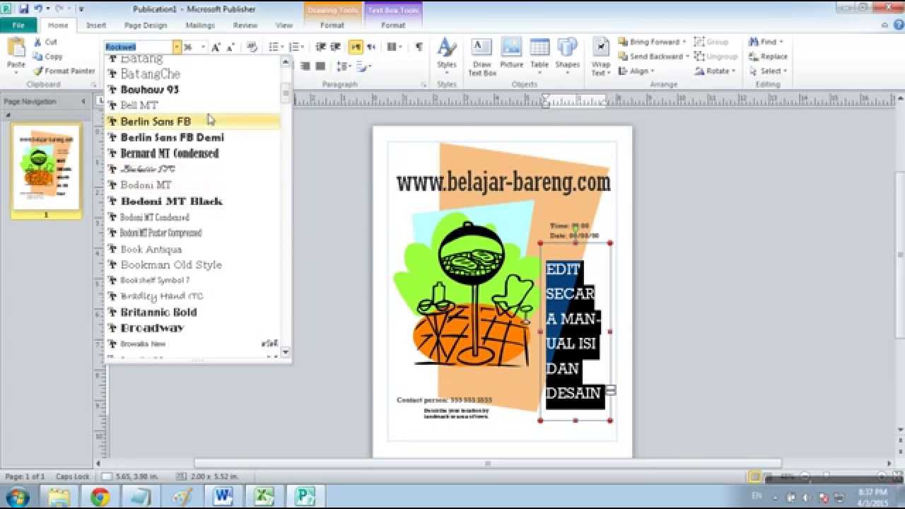 Cara membuat leaflet di Microsoft Publisher 2010 - YouTube