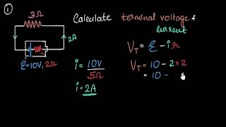 Cells with internal resistances: Worked example | Electric current | Physics | Khan Academy