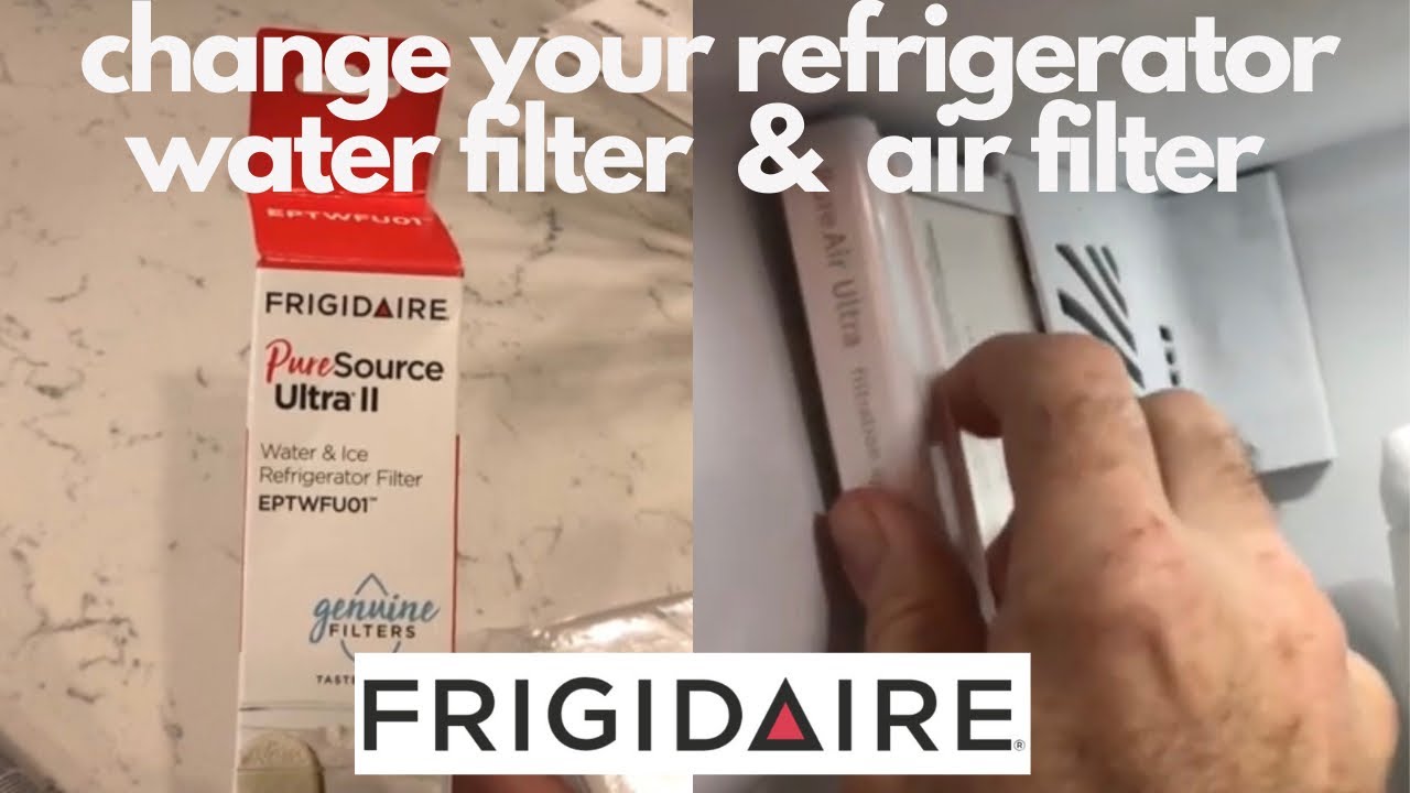 Replacing The Water Filter And Air Filter On A Frigidaire Gallery Side By  Side Refrigerator 