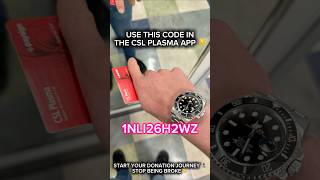 Donate plasma for money at CSL Plasma. Use 1NLI26H2WZ in the app. #cslplasma #plasmadonation