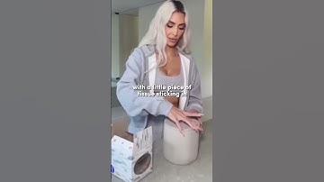 Kim shows how to put tissues in the tissue box #kimkardashian #skknbykim