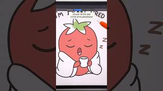 Draw with me cute strawberry in Procreate #drawing #procreate #cutedrawing #digitalart