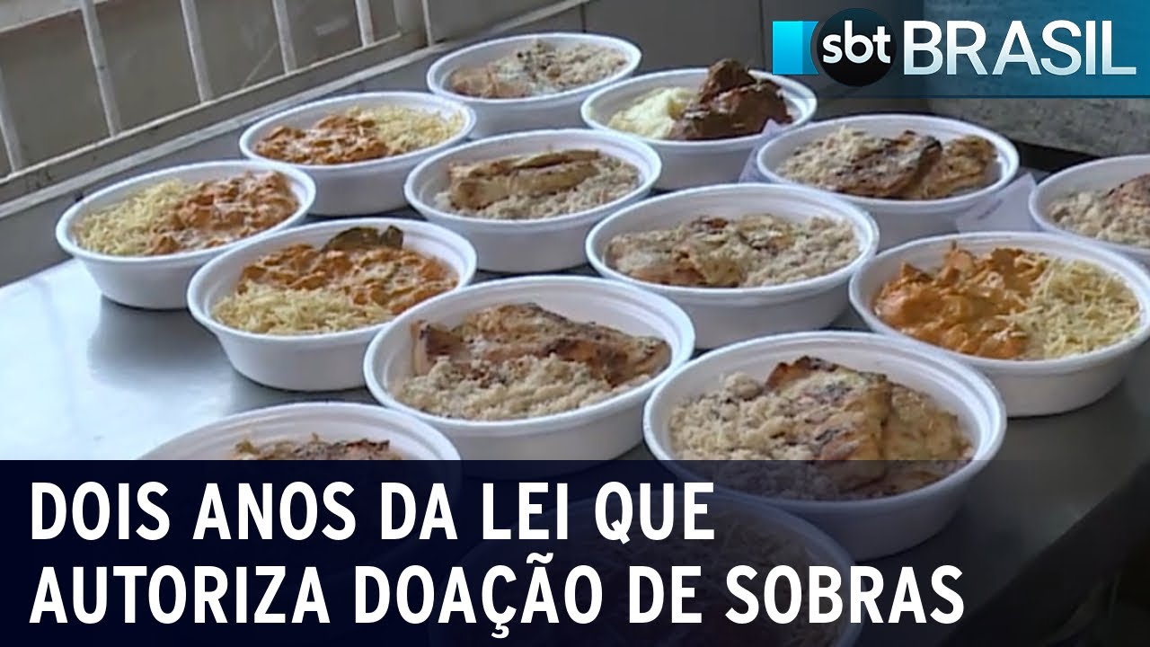 Lei que autoriza doação de sobras de alimentos ainda tem baixa adesão | SBT Brasil (12/11/22)