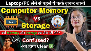 Computer Memory vs Storage | Difference Between Computer Memory and Storage | Computer Tech Academy