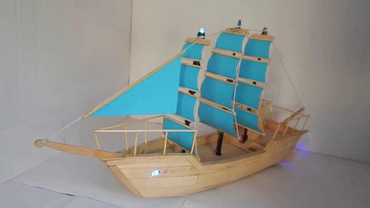 How to Make Amazing Popsicle Stick Ship - YouTube