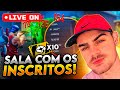 🔥 LIVE FF 🔥 FREE FIRE - AO VIVO 🔥 4X4 + 6X6 COM INSCRITOS 🔥 SALA PERSONALIZADA 🔥 RG REVELA   #150k