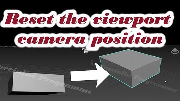 How to reset viewport camera position in 3dsmax