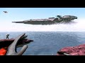 Player pilots the javelin in star citizen