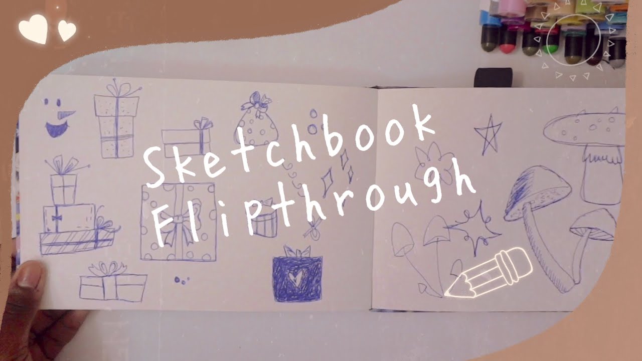 Sketchbook Tour || Flip through 3 months of drawings - YouTube