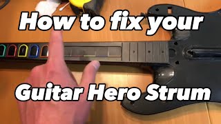 How to repair a broken guitar hero rock band guitar strum