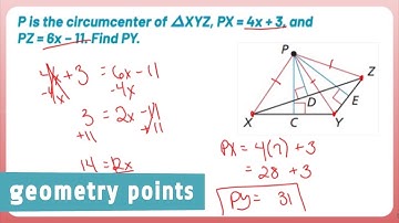 Geometry Points: Using Circumcenter of a Triangle to Find Missing Lengths