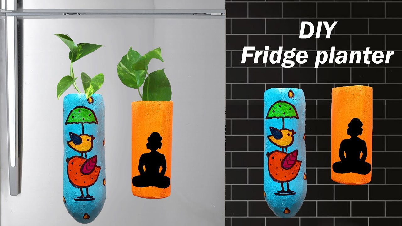 Magnetic planter | Decorative Planter Stand for Indoor Planrs with Strong Magnet | DIYFridgemagnets