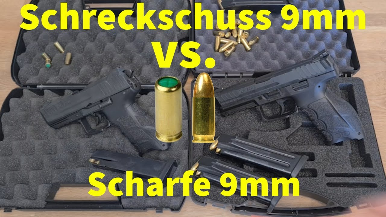 Schreckschuss 9mm vs. scharfe 9mm Pistole: Vergleich und Unterschiede 