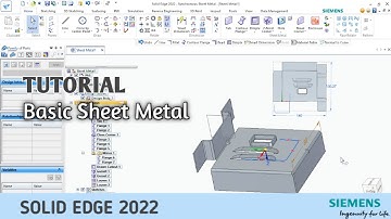 Solid Edge 2022 - Tutorial - Basic Sheet Metal