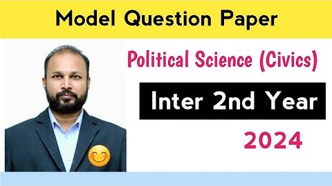 Political Science | Civics | Model Question Paper | 2023 | Inter 2nd Year | Intermediate | Telangana