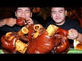 Outdoor cooking  pata ng baka mukbang  inabutan ng gabi mga kabrader