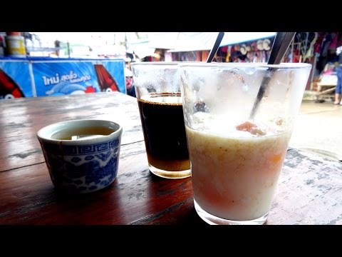 กาแฟไข่ลวก สะพานมอญ สังขละบุรี sangkhlaburi street food