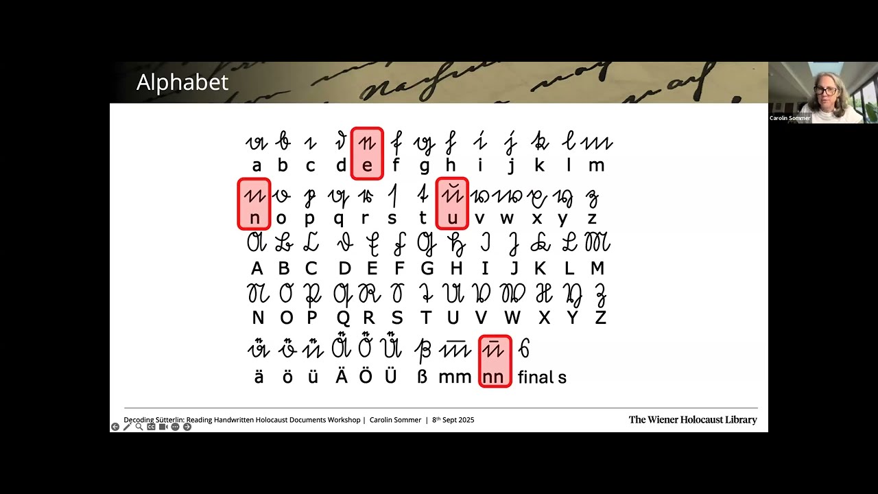 Sutterlin Writing Decoding Sütterlin: Reading Handwritten Holocaust Documents Workshop ...