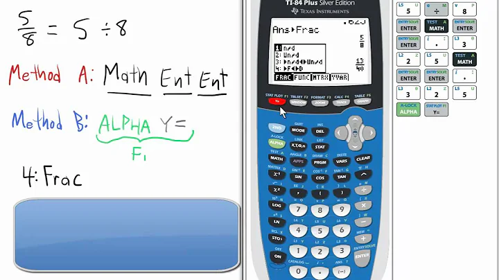 Fraction Button & Fraction Conversion TI 84 Calculator