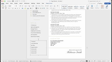 Microsoft Word Resume Template/CV Template - 3. Formatting - positioning, layout, and spacing