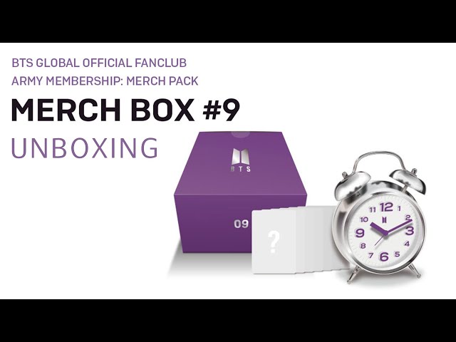 UNBOXING開箱：BTS Merch Box#9 ARMY MembershipMerch pack - YouTube