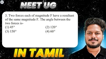 Two forces each of magnitude F have a resultant of the same magnitude F. The angle between the two