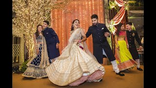 AWESOME BRIDE GROOM SANGEET DANCE PERFORMANCE ON CHAL PYAAR KAREGI & BADRI KI DULHANIYA