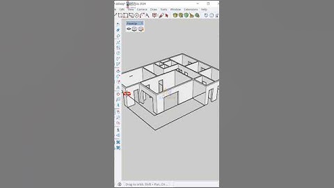 Easy Face Creation and Make wall in SketchUp with Faceup Plugin #shorts #shortsfeed  #viralvideo
