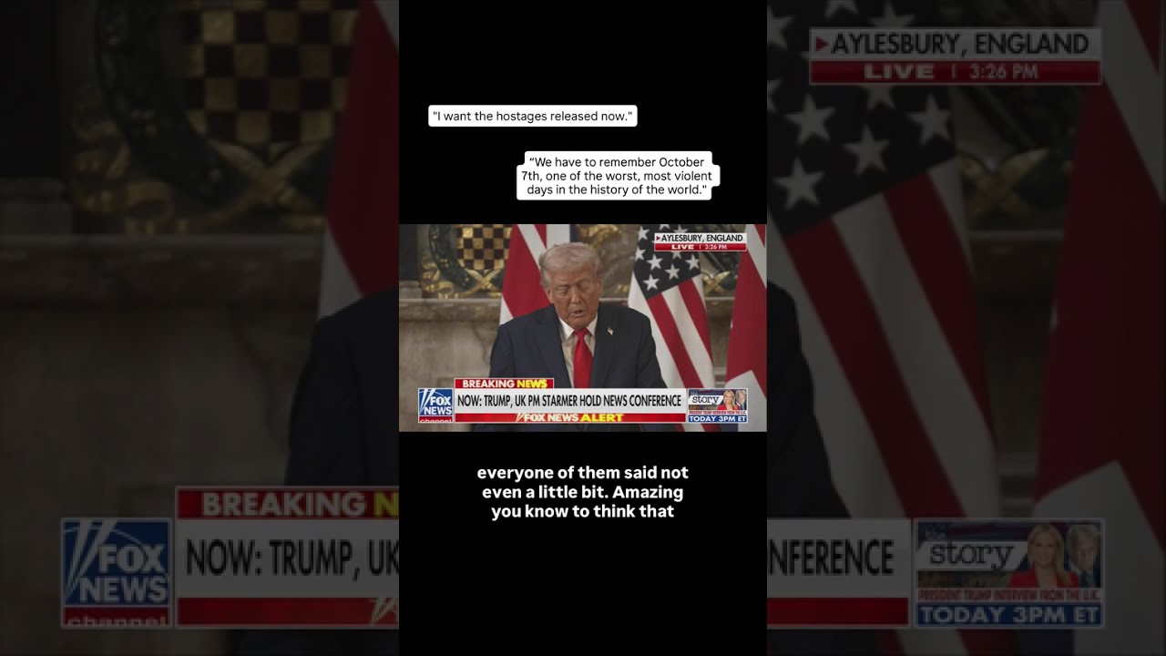 President Trump I Want The Hostages Released Now 