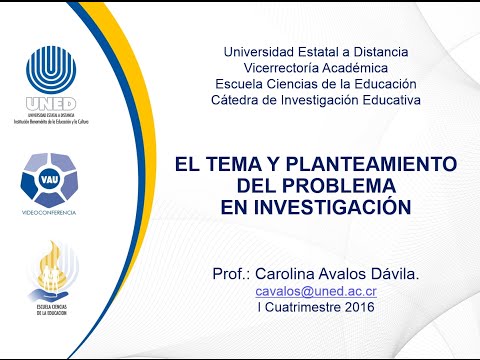 El Tema y Planeamiento del Problema en Investigación